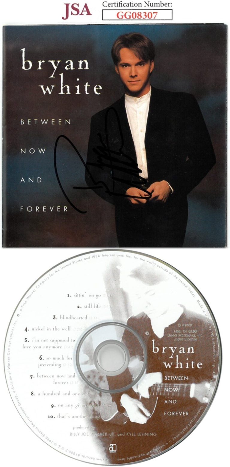 Bryan White signed 1996 Between Now And Forever Album Cover Booklet w/ CD- JSA