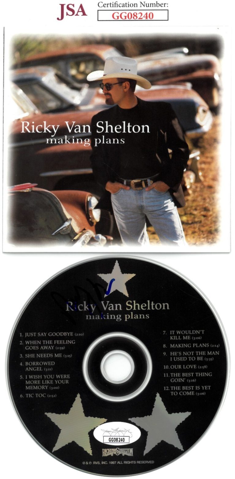 Ricky Van Shelton signed 1997 making plans Album CD w/ Booklet & Case- JSA