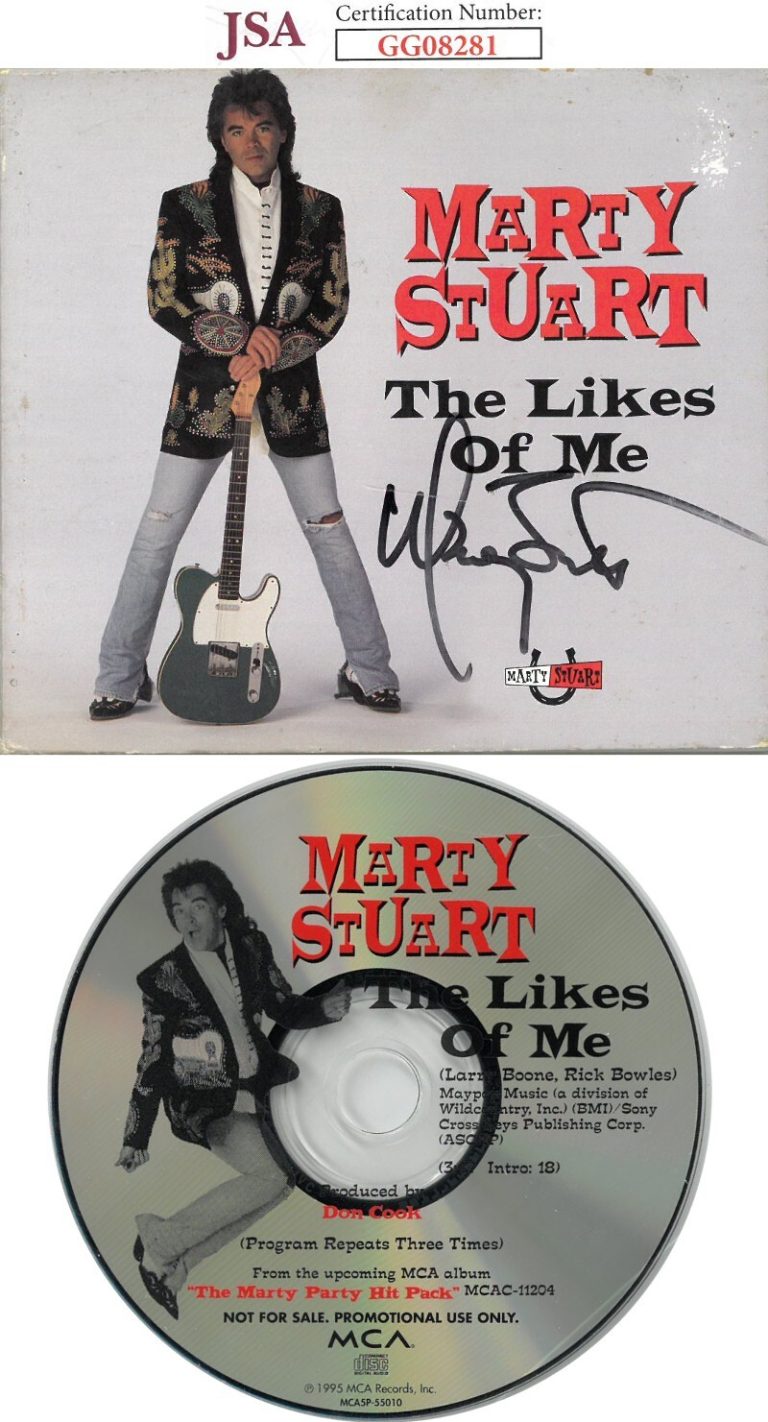 Marty Stuart signed 1995 The Likes of Me Single Promo Hard Cover Booklet w/CD