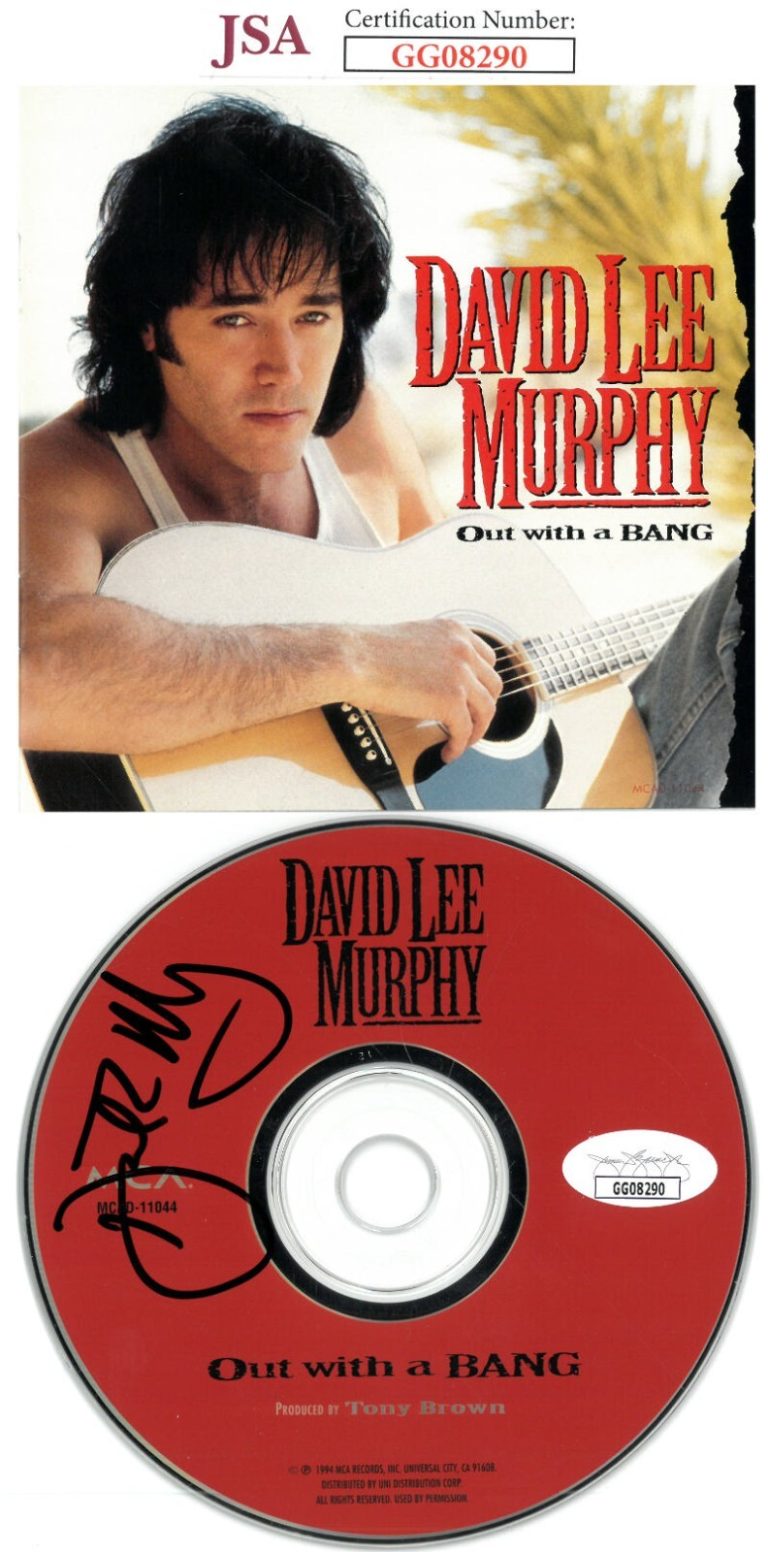 David Lee Murphy signed 1994 Out With a Bang Album CD w/Cover Booklet- JSA