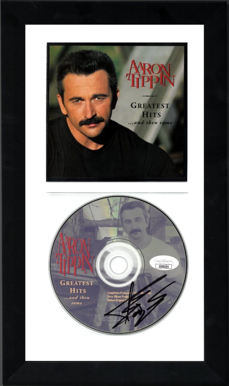 Aaron Tippin signed 1997 Greatest Hits... then some Album CD FRAMED 6.5