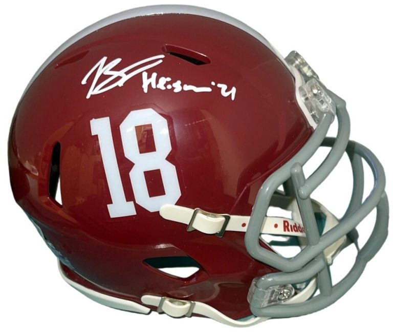 Bryce Young signed Alabama Crimson Tide#18 Speed Mini Helmet Heisman '21-Beckett