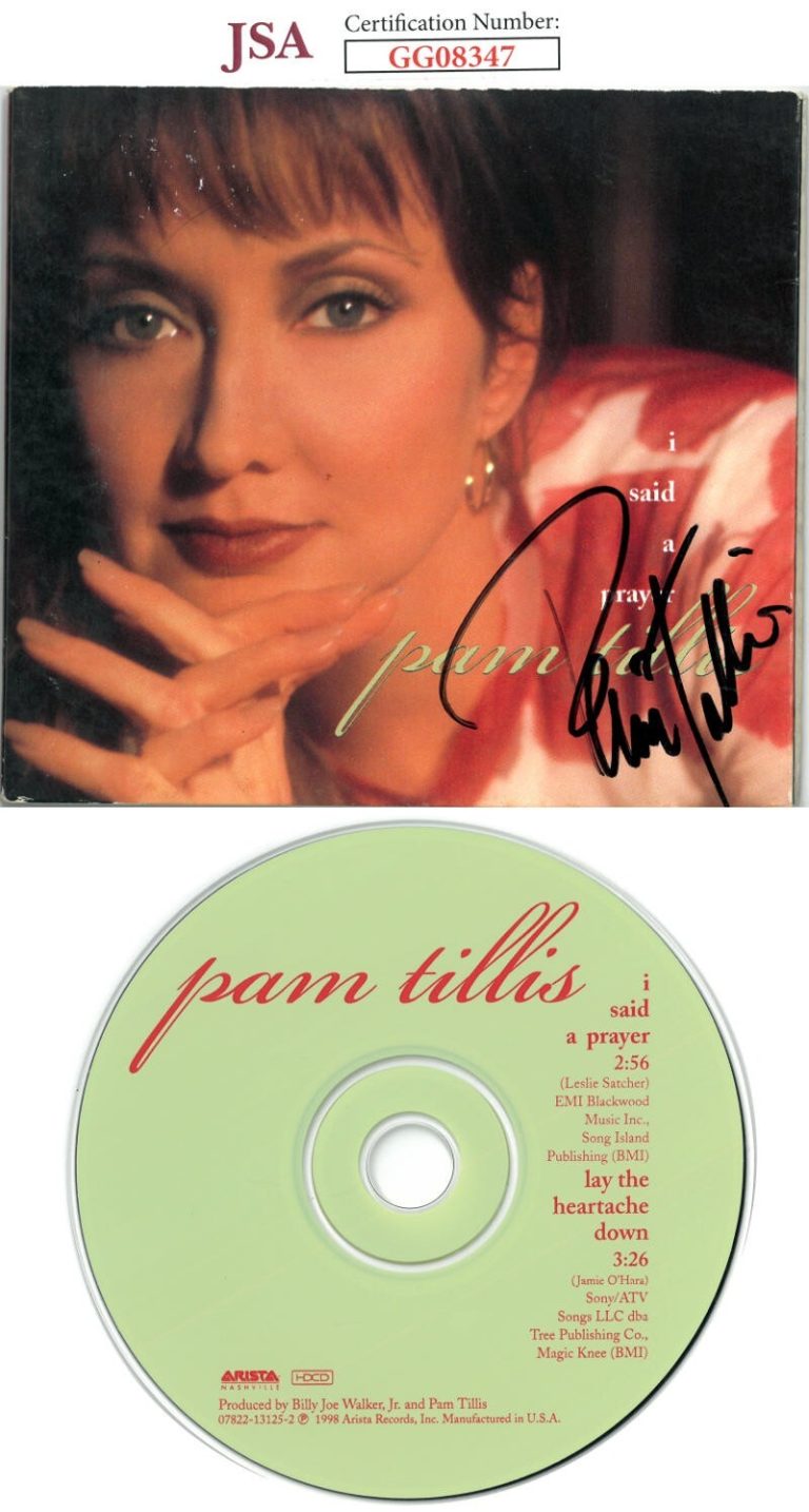 Pam Tillis signed 1998 I Said A Prayer Hard Cover Booklet w/ CD- JSA #GG08347