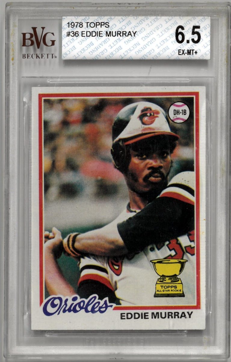 Eddie Murray 1978 Topps All-Star Rookie Card (RC) #36- BVG Graded 6.5 EX-MT+