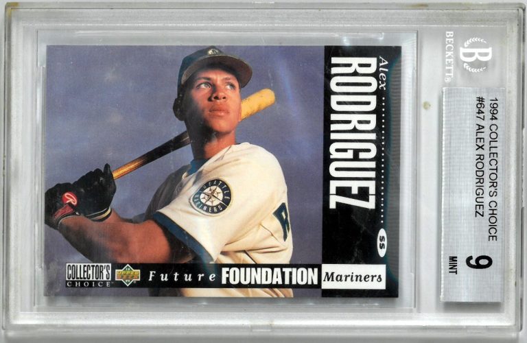 Alex Rodriguez 1994 Collector's Choice Rookie Card- Beckett/BVG Graded 9 Mint