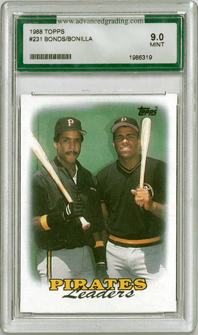 Barry Bonds/Bobby Bonilla 1988 Topps Leaders Card #231-U-Advanced Grading 9 Mint