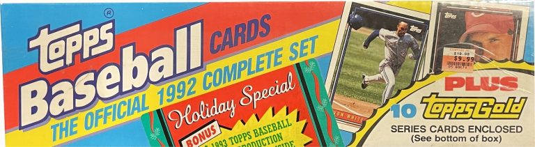 1992 Topps Baseball Card Complete Factory Sealed Holiday Set - 792 Cards/10 Gold
