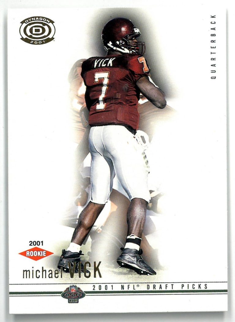 Michael Vick 2001 Pacific Dynagon NFL Draft Picks Rookie Card (RC) #110 Va Tech