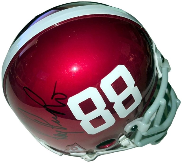 Ray Perkins signed Alabama Crimson Tide Riddell Chrome #88 Mini Helmet LTD- COA