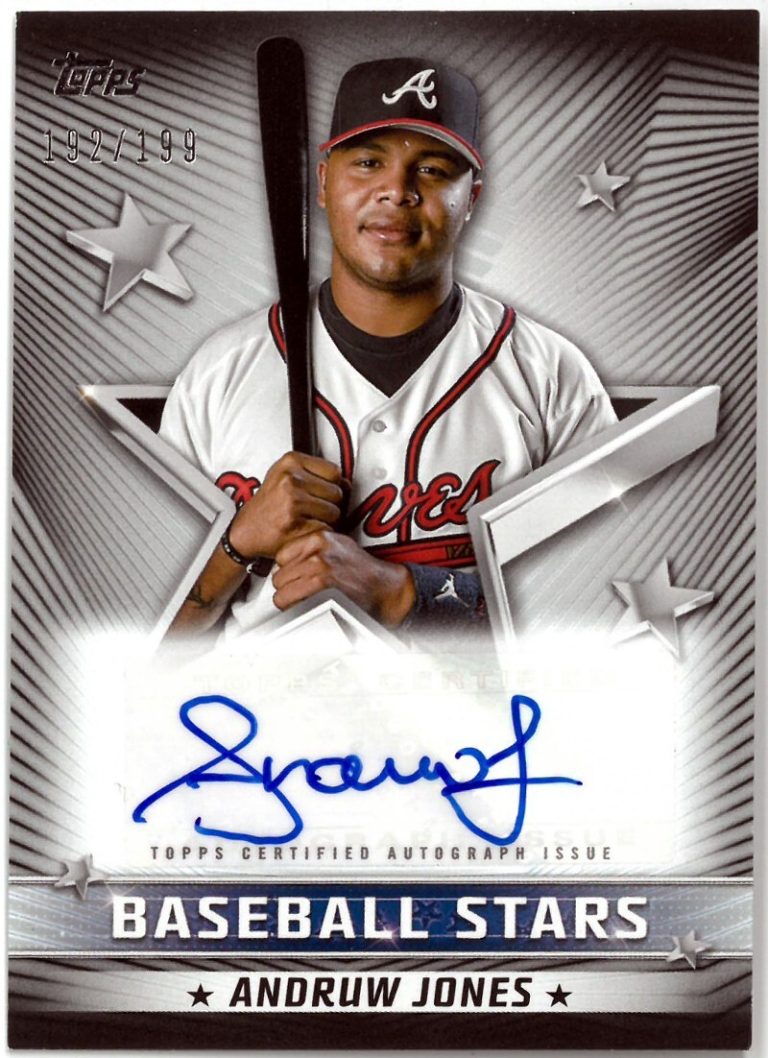 Andruw Jones signed 2022 Topps Certified Baseball Stars Auto Card #BSA-AJ- /199