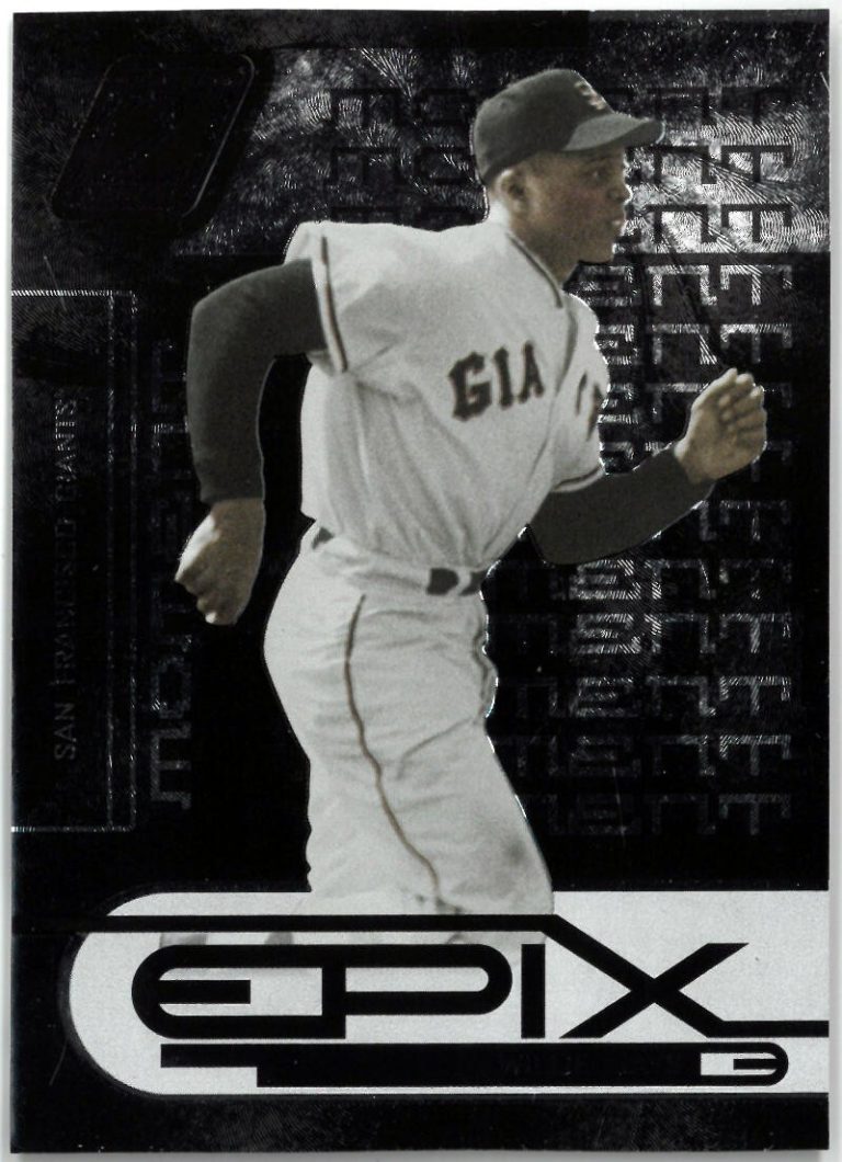 Willie Mays 2005 Donruss Zenith Epix Black Moments Card #E-25 Giants - 13/25