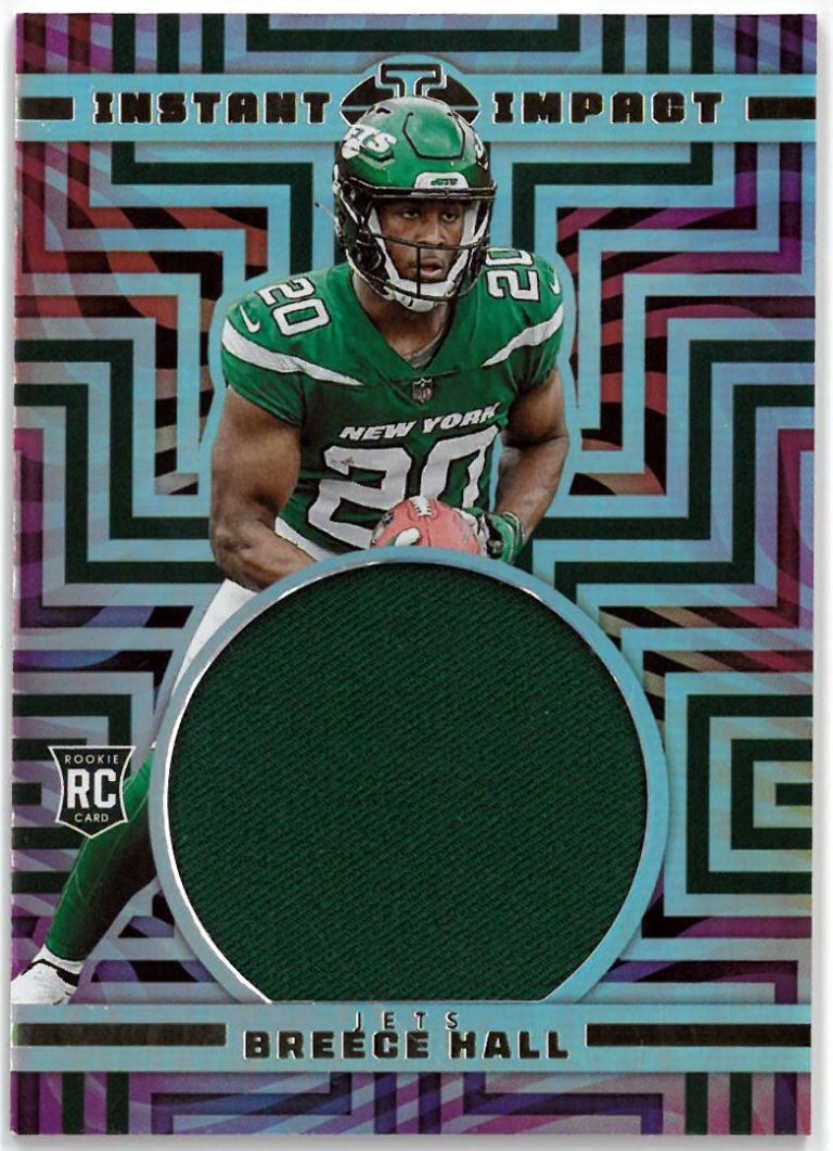 Breece Hall 2022 Panini Illusions Instant Impact Jumbo Patch Rookie Card #II-BH