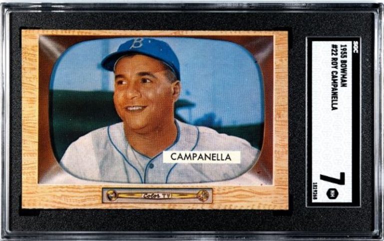 Roy Campanella 1955 Bowman Card #22- SGC Graded 7 NM (Centered/Undergraded)