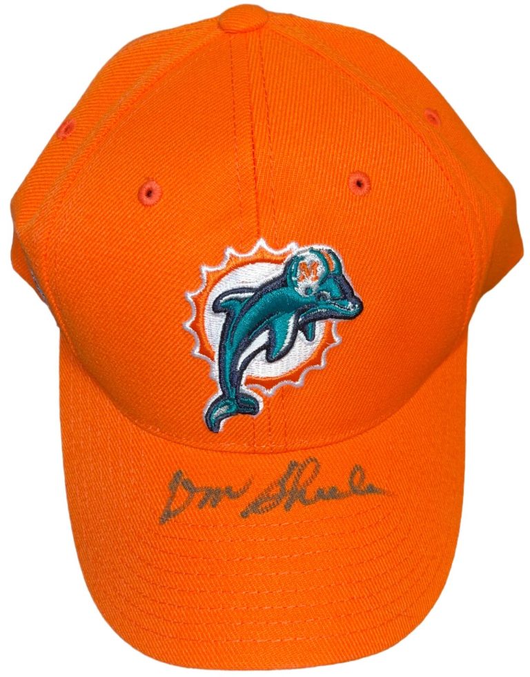 Don Shula signed Miami Dolphins Orange Reebok Team Apparel On Field Hat/Cap- BAS