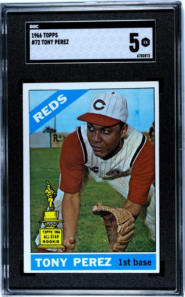 Tony Perez 1966 Topps All-Star Rookie Card #72- SGC Graded 5 EX (Cincinnati Reds