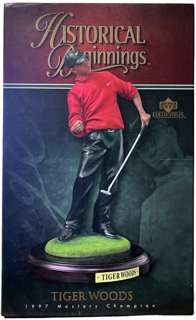 Tiger Woods 1997 Masters Fist Pump Historical Beginnings Upper Deck PGA Golf 11”