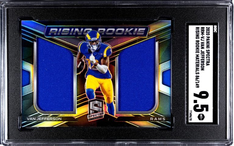 Van Jefferson 2020 Panini Spectra Rookie Materials Card /149- SGC Graded 9.5 MT+