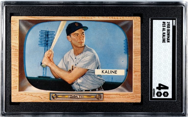 Al Kaline 1955 Bowman Baseball Card #23- SGC Graded 4 VG-EX (Detroit Tigers)