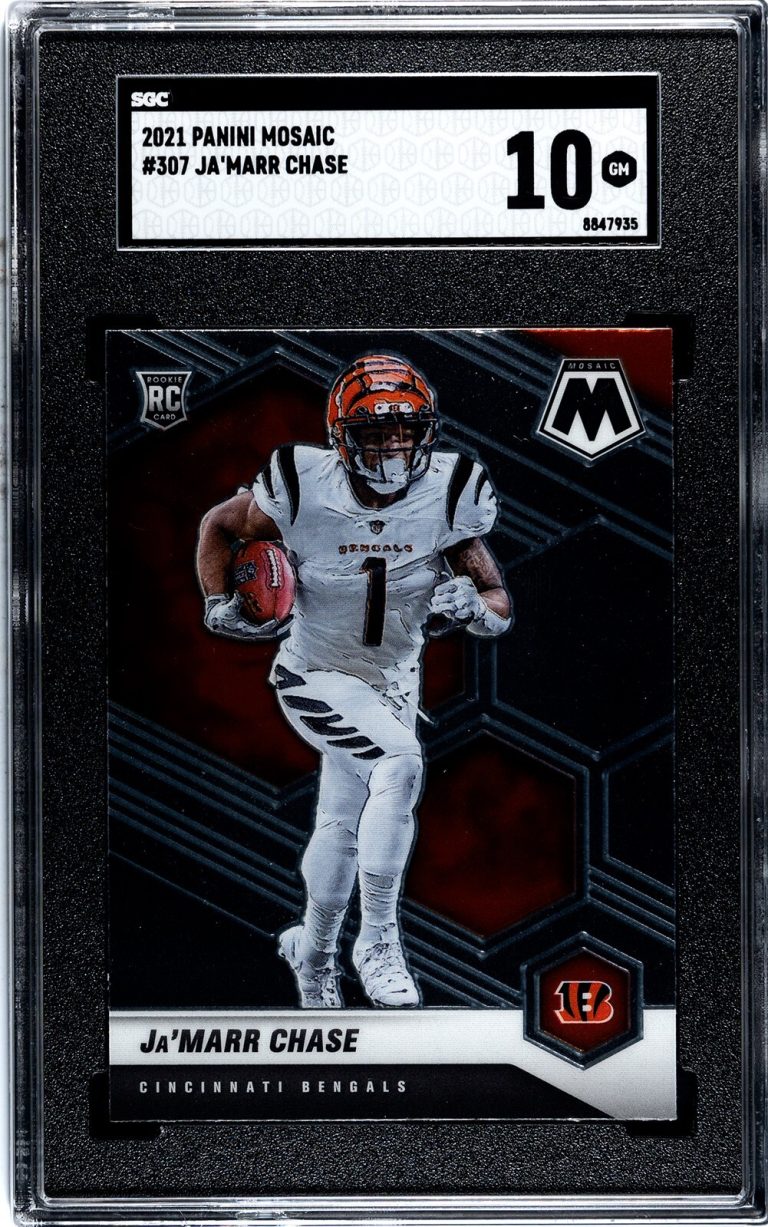 Ja'Marr Chase 2021 Panini Mosaic Rookie Card (RC) #307- SGC Graded 10 Gem Mint