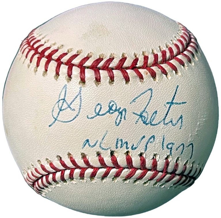 George Foster signed Rawlings OFC MLB Baseball NL MVP 1977 very minor tone- COA