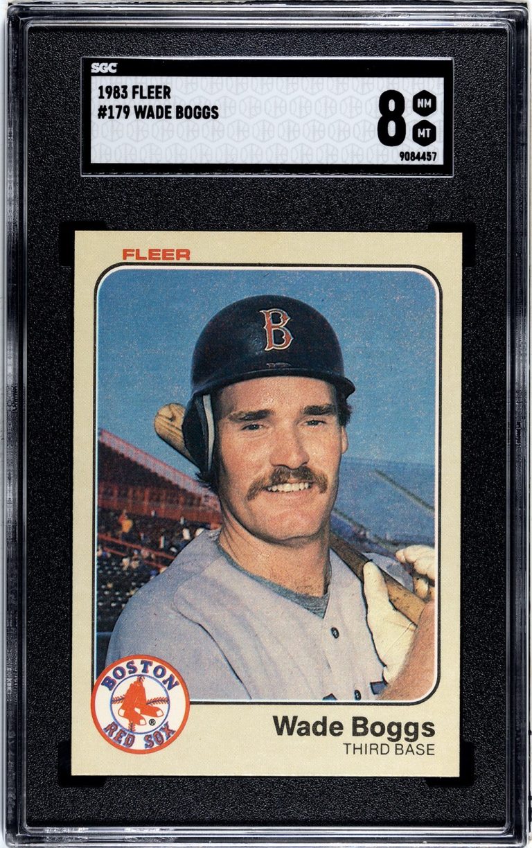 Wade Boggs 1983 Fleer Rookie Card (RC) #179- SGC Graded 8 NM-MT (Boston Red Sox)