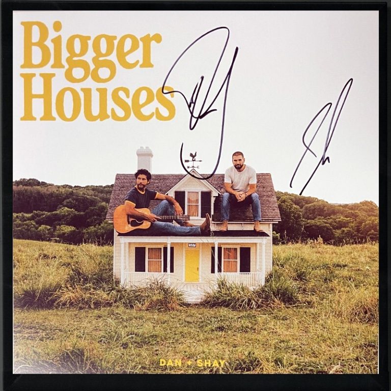 Dan + Shay Duo Signed – 2023 Bigger Houses Album Cover/LP/Vinyl Record Framed