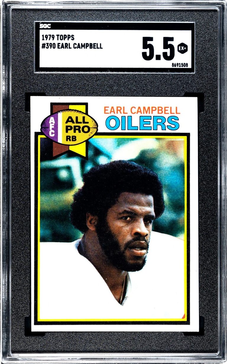 Earl Campbell 1979 Topps Rookie Card (RC) #390- SGC Graded 5.5 EX+
