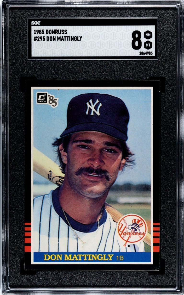 Don Mattingly 1985 Donruss Card #295- SGC Graded 8 NM-MT
