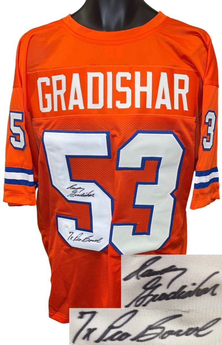 Randy Gradishar signed Denver Orange TB Custom Prostyle Jersey 7X Pro Bowl- JSA