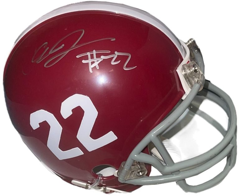 Christion Jones signed Alabama Crimson Tide Riddell Speed #22 Mini Helmet– COA