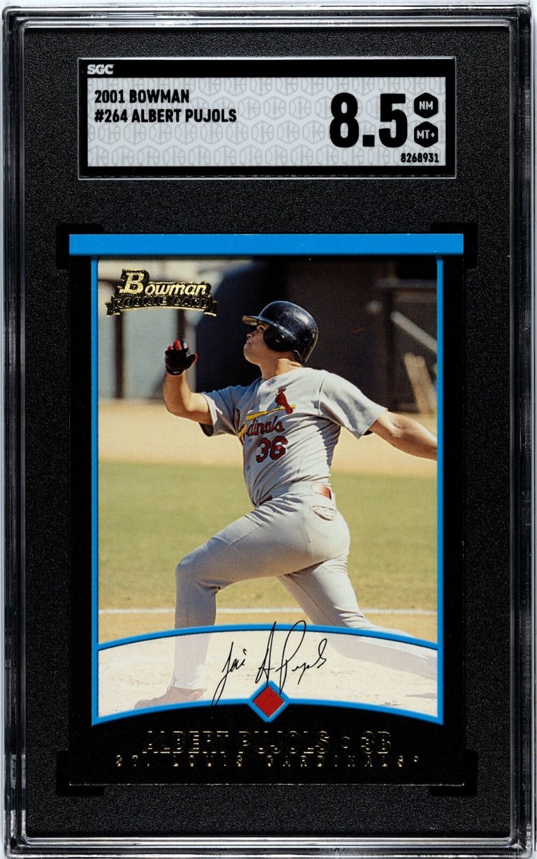 Albert Pujols 2001 Bowman Rookie Baseball Card #264- SGC Graded 8.5 NM-MT+