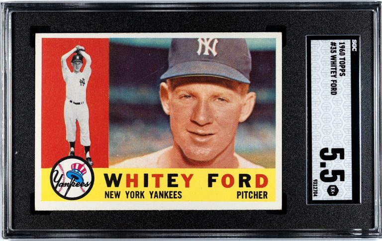 Whitey Ford 1960 Topps Baseball Card #35- SGC Graded 5.5 EX+ (New York Yankees)