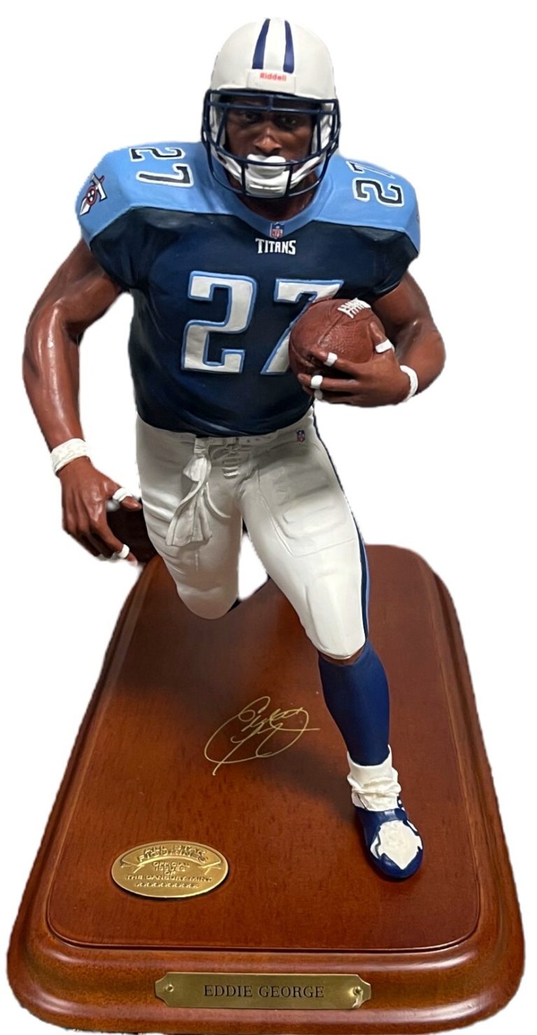 Eddie George Tennessee Titans NFL Figurine/Statue 8.5” Danbury Mint COO PRISTINE