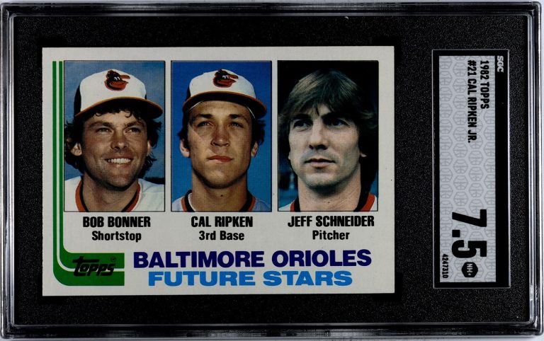 Cal Ripken, Jr. 1982 Topps Baseball Rookie Card (RC) #21- SGC Graded 7.5 NM+