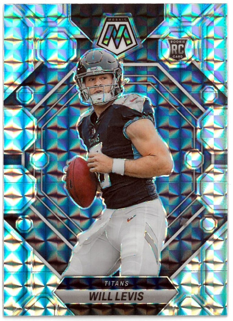 Will Levis 2023 Panini Mosiac Silver Prizm Rookie Card (RC) #377 (Tennessee Tita