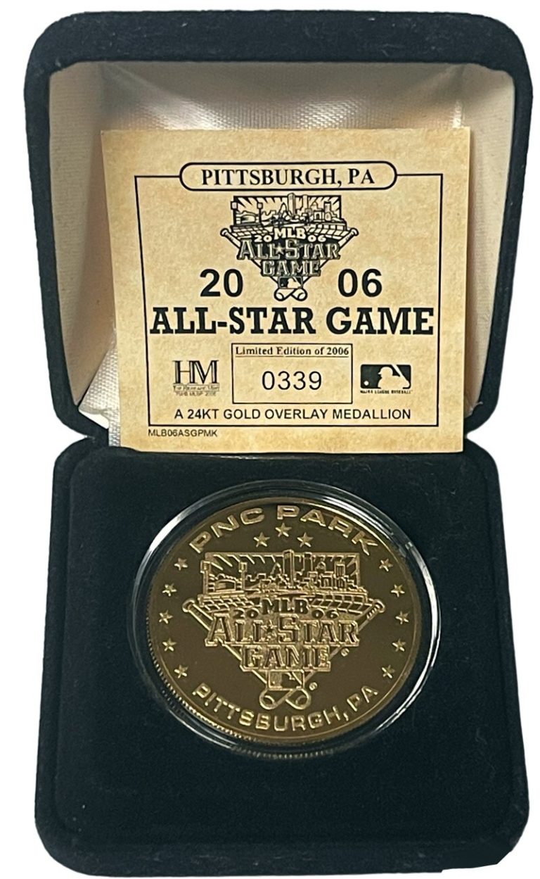 2006 MLB All-Star Game Highland Mint 24KT Gold Overlay Medallion Coin (NEW) PNC