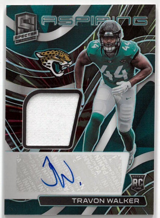 Travon Walker signed 2022 Panini Spectra Rookie Card (RC) Relic/auto #APA-TWA/60