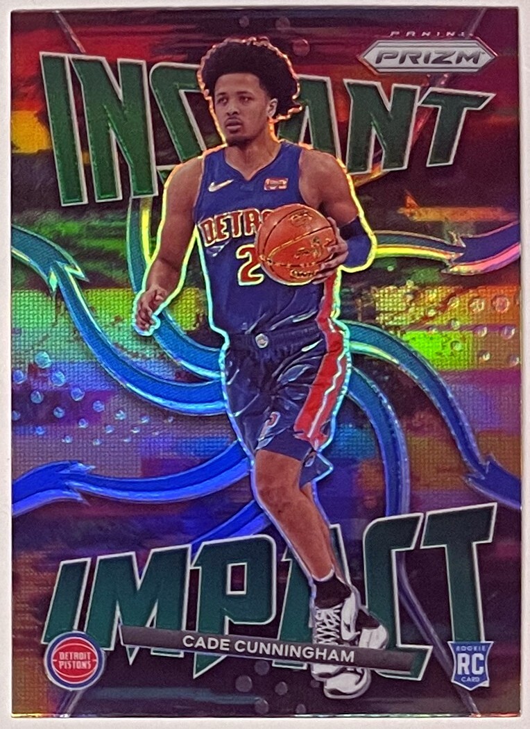 Cade Cunningham 2021-22 Panini Prizm Instant Impact Green Wave Rookie Card (RC)