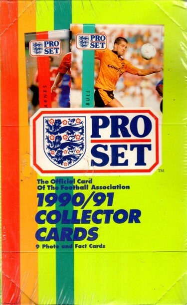 1990-91 Pro Set Football Assoc Soccer Cards Factory Sealed Wax Box-48 Packs-NEW