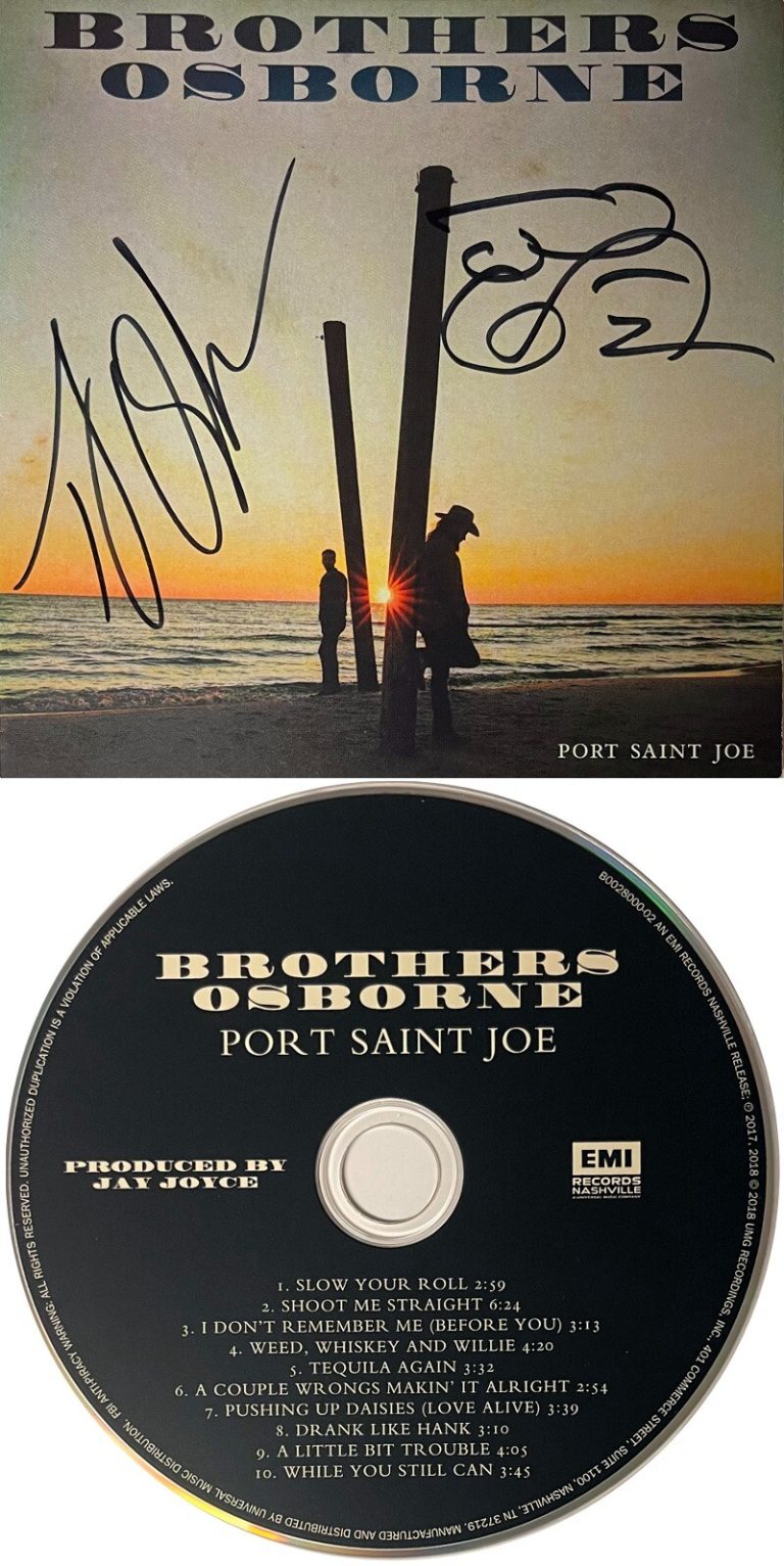 Brothers Osborne signed 2018 Port Saint Joe Booklet Cover w/ CD/Case- 2 sig- COA