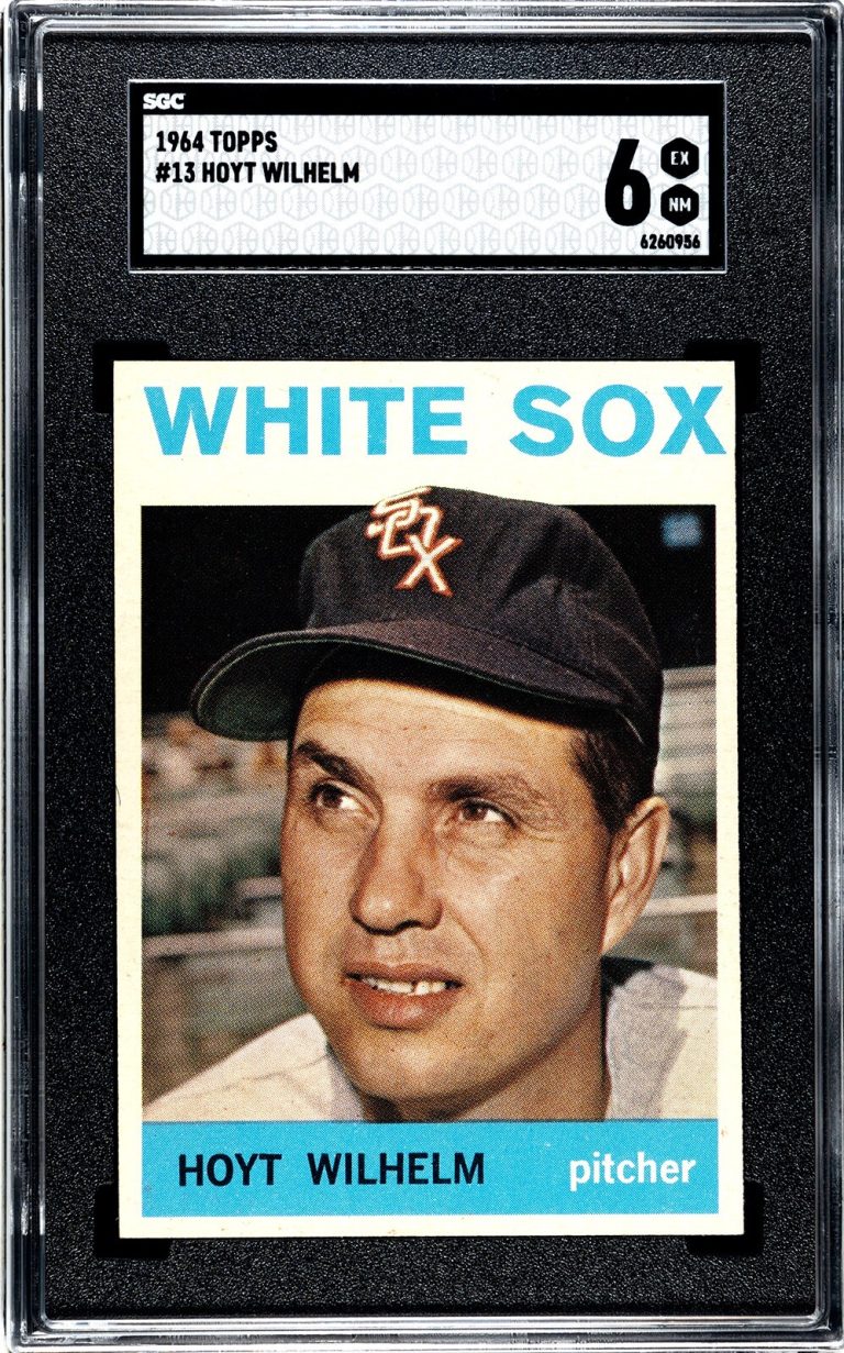 Hoyt Wilhelm 1964 Topps Baseball Card #13 Chicago White Sox- SGC Graded 6 EX-NM