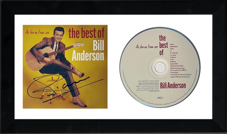 Bill Anderson signed 2022 The Best of: As Far as I Can See Booklet/CD Framed