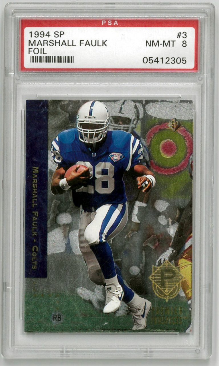 Marshall Faulk 1994 SP Foil Rookie Card #3 Indianapolis Colts-PSA Graded 8 NM-MT