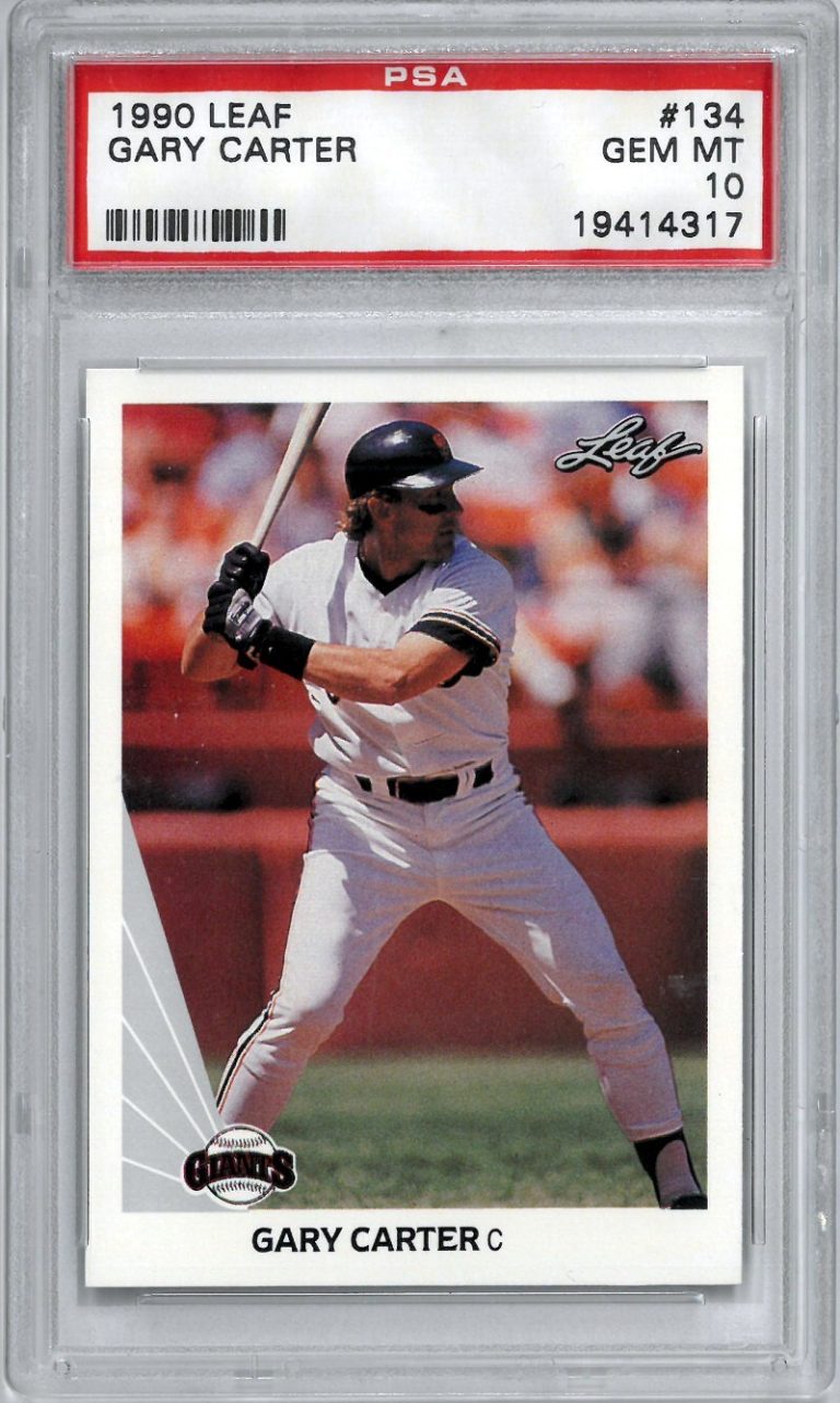 Gary Carter 1990 Leaf Baseball Card #134- PSA Graded 10 Gem Mint
