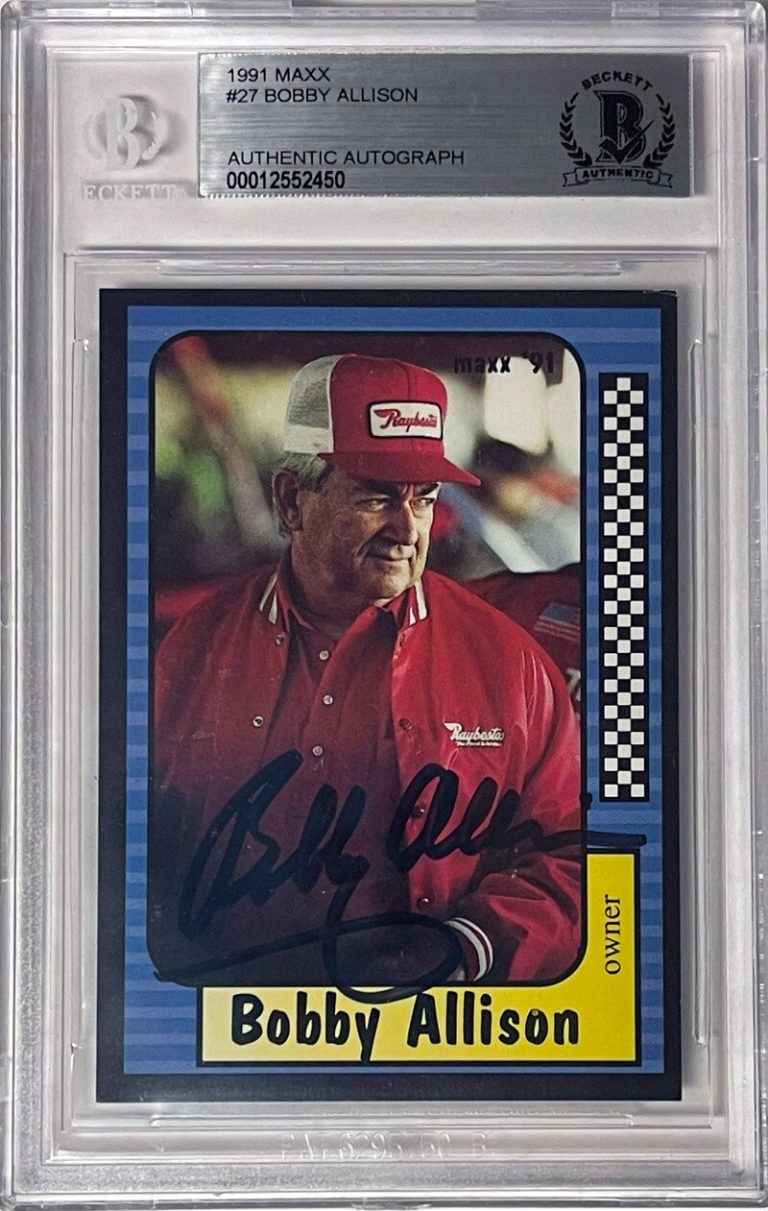 Bobby Allison signed NASCAR 1991 Maxx Charlotte Racing Trading Card #27- BAS