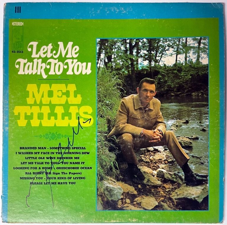 Mel Tillis signed 1968 Let Me Talk to You Album Cover/LP/Vinyl Record- JSA