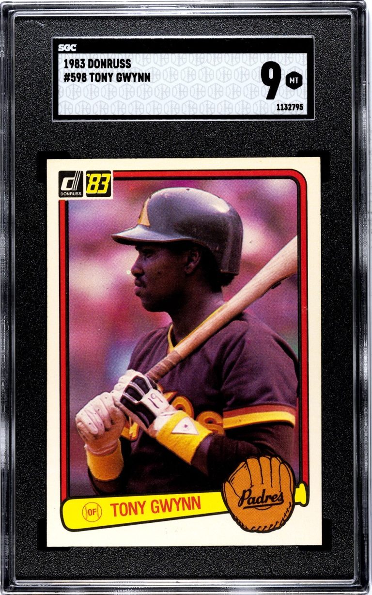Tony Gwynn 1983 Donruss Baseball Rookie Card (RC) #598- SGC Graded 9 Mint