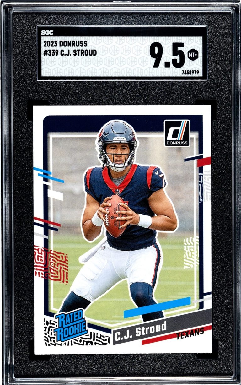 CJ/C.J. Stroud 2023 Donruss Rated Rookie Card (RC) #339- SGC Graded 9.5 MT+