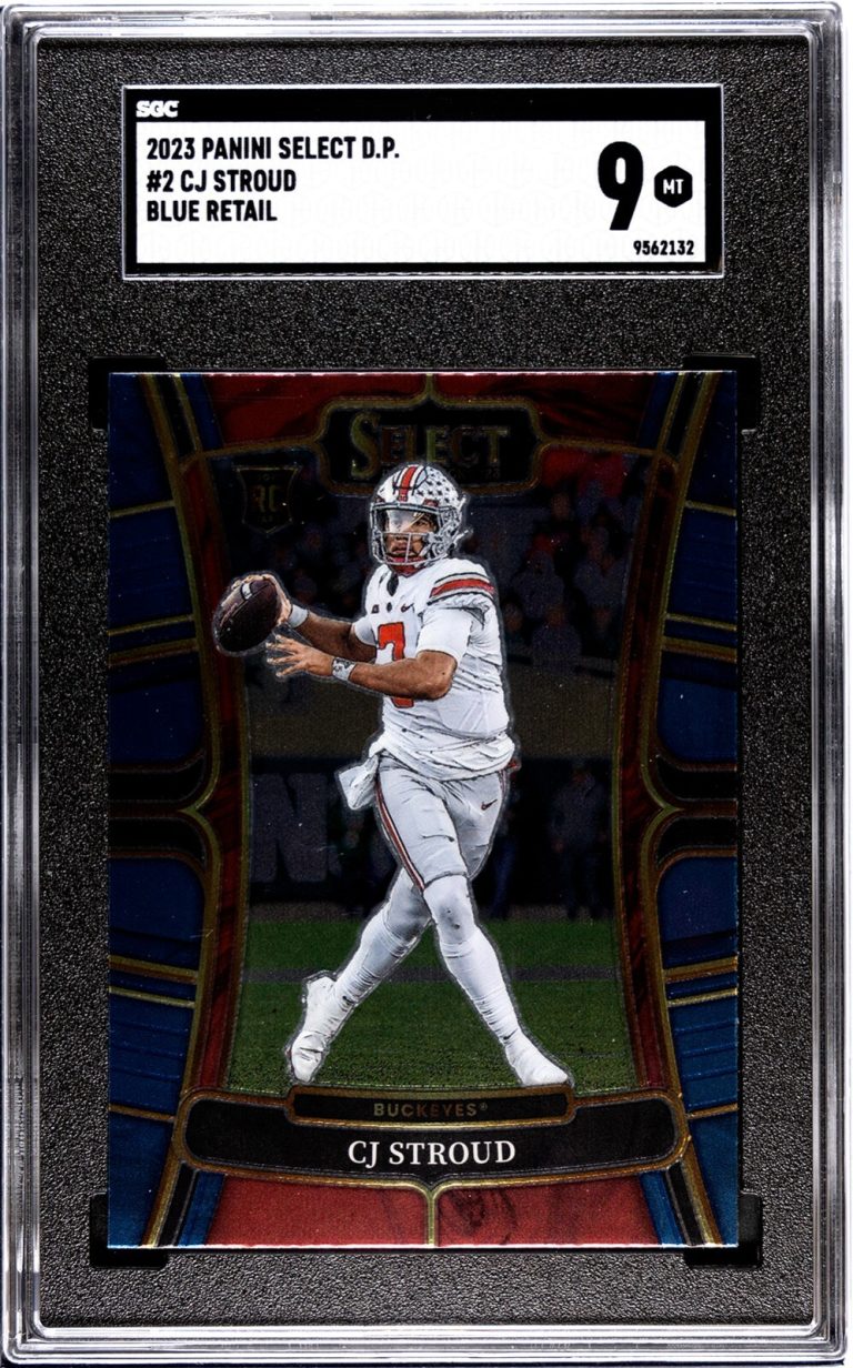 CJ/C.J. Stroud 2023 Select Draft Picks Blue Retail Rookie Card SGC Graded 9 MT