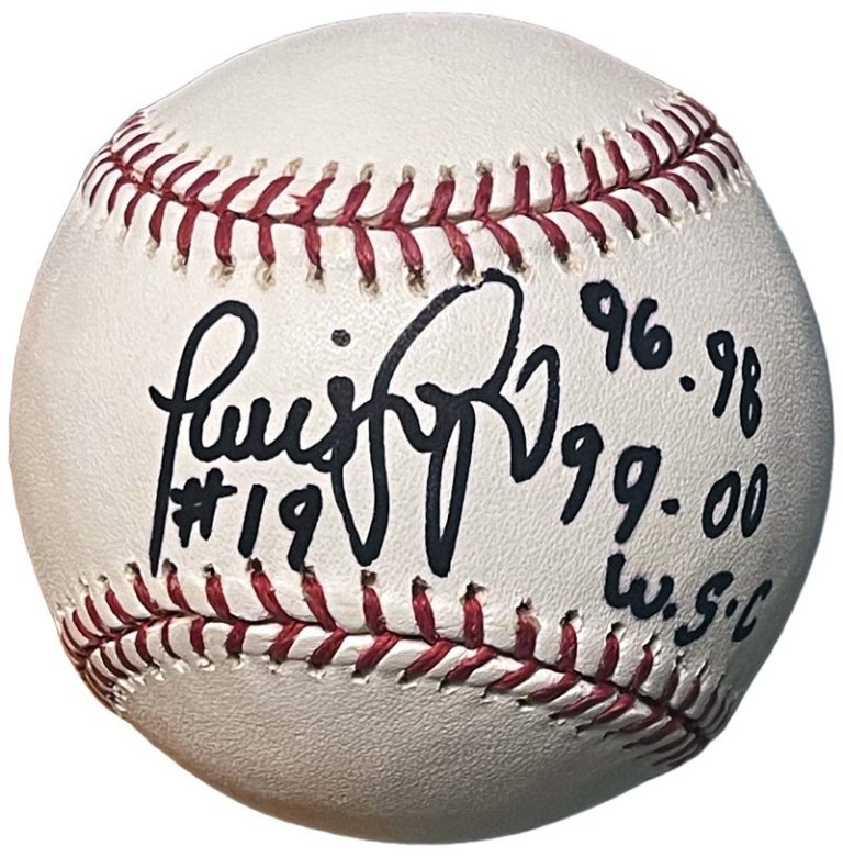 Luis Soto signed Rawlings Official MLB Baseball 96/98/99 World Series Champ- COA